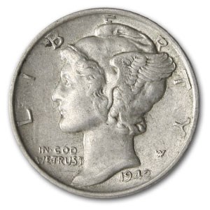 1942 Mercury Dime AU 1942 Mercury Dime AU
